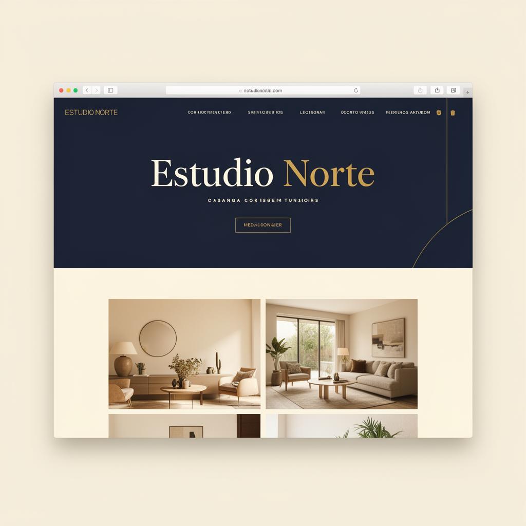 Mockup Estudio Norte: Web corporativa para negocio local